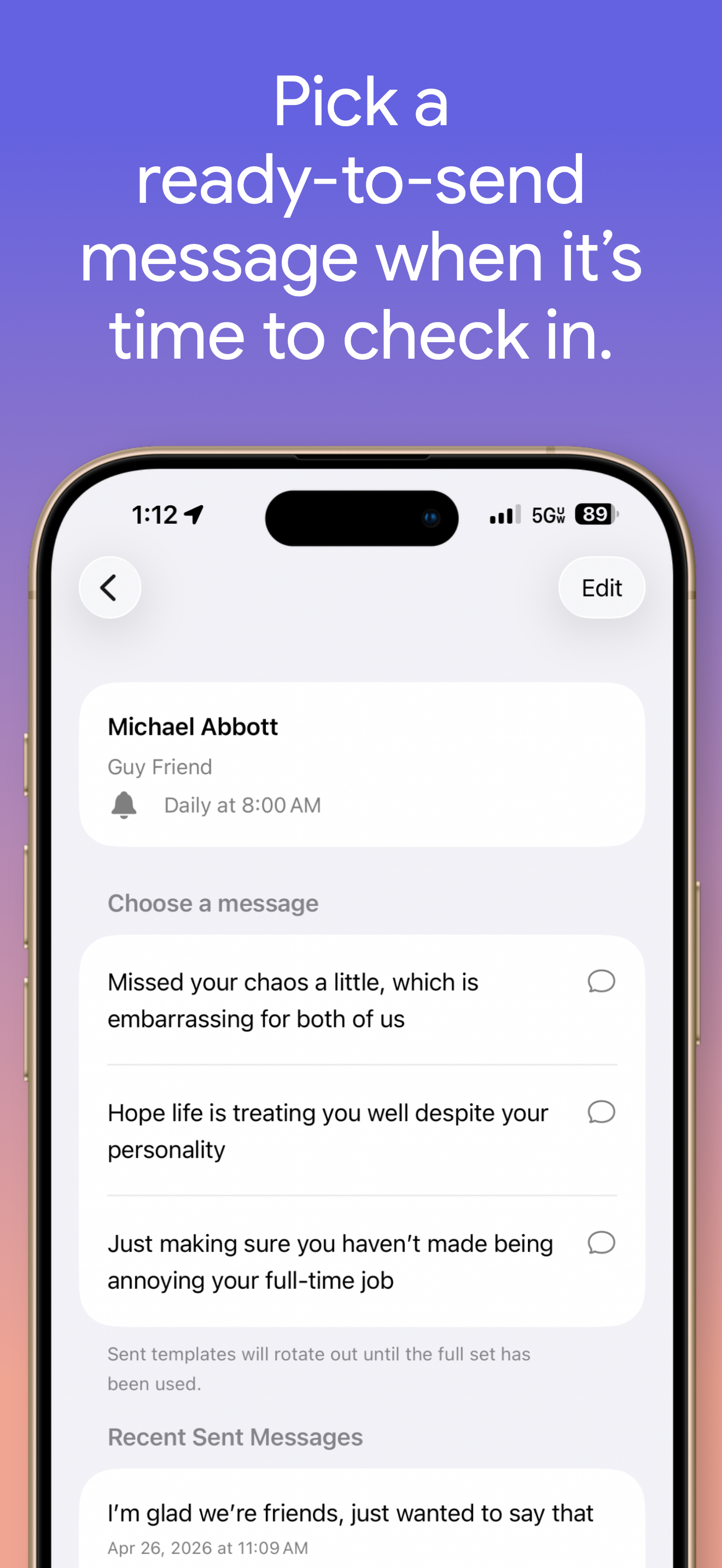 Kind Cue iPhone screenshot 1